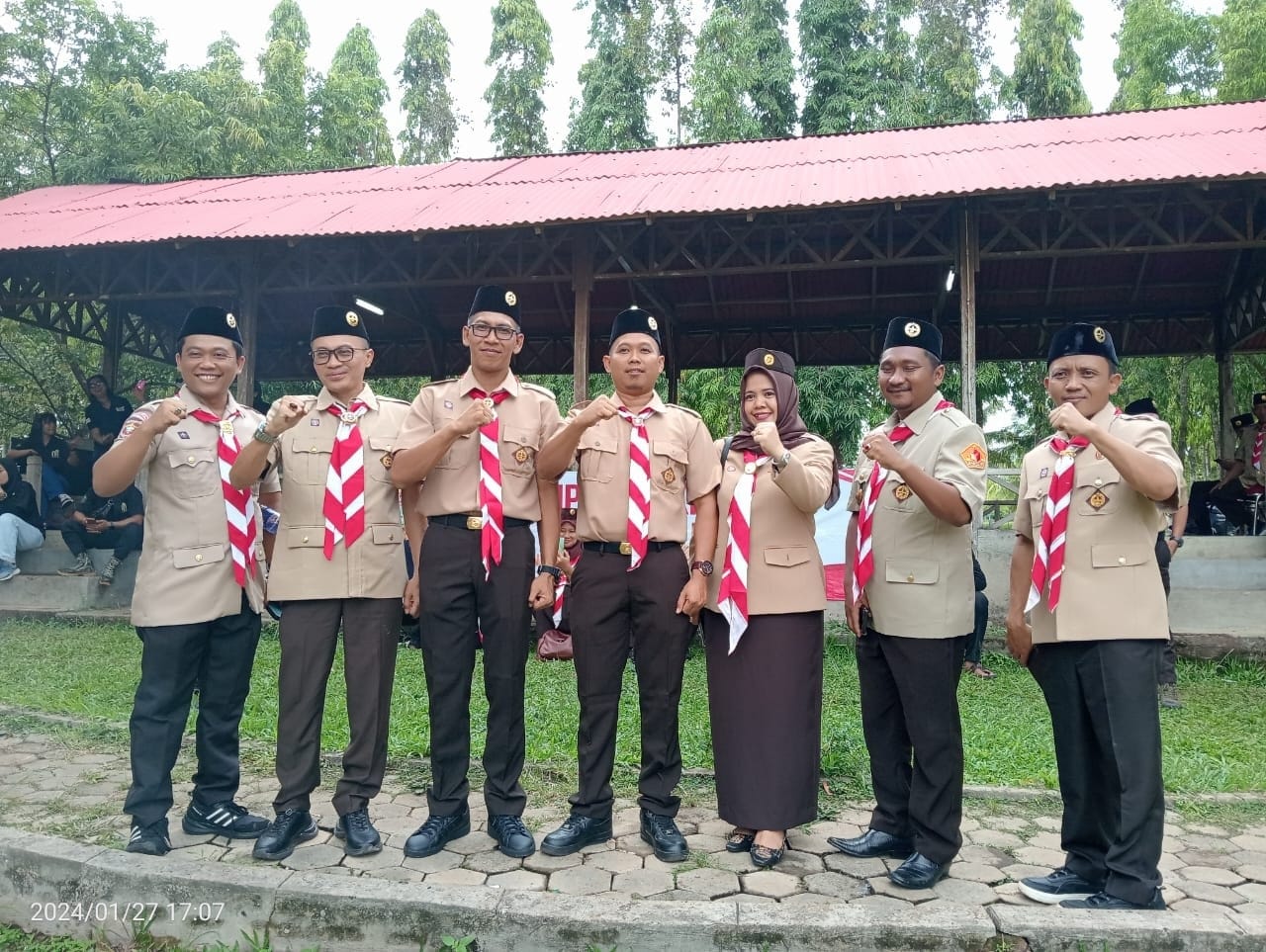 Yuli Efendi,S.Pd.I.,S.H dan Tengah Harmono, S.H.I, hadiri kegiatan Camp Demokrasi Saka Adhyasta Lampung 2024 yang digelar di Tabek Indah Resort