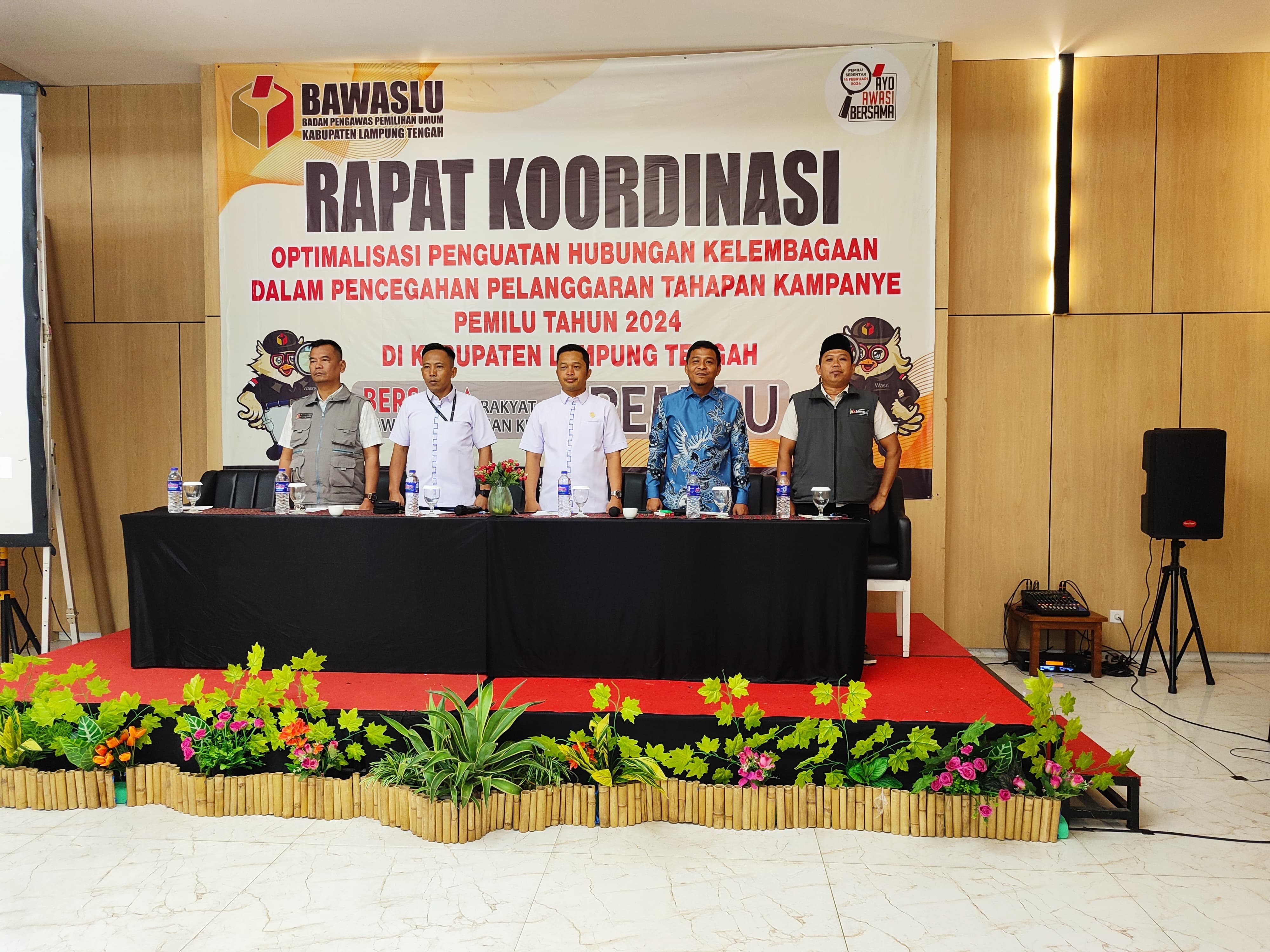 BAWASLU LAMPUNG TENGAH ADAKAN RAKOR PENGAWASAN PEMUNGUTAN DAN PENGHITUNGAN SUARA PEMILU TAHUN 2024