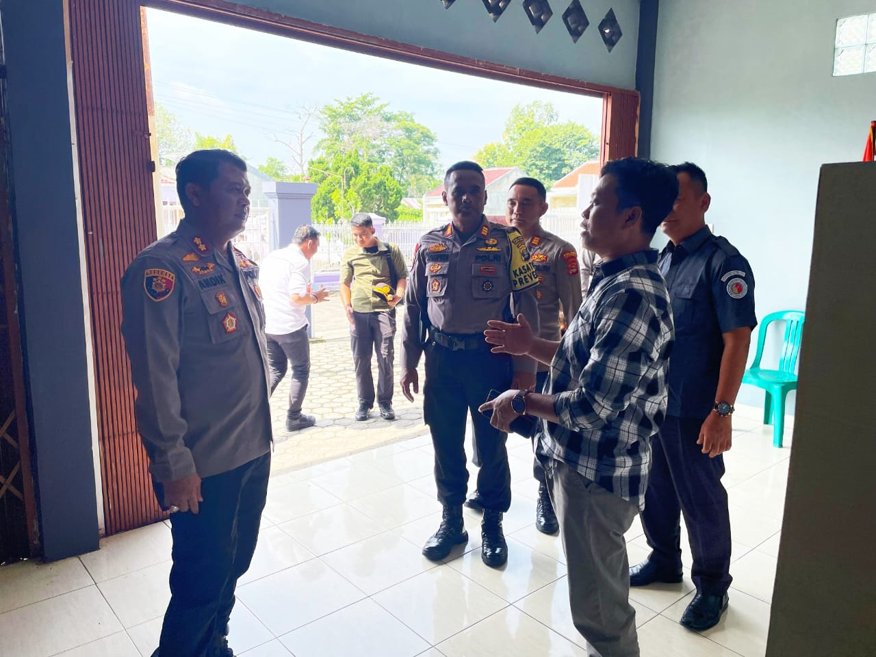 Bawaslu Lampung Tengah bersinergi dengan Polres Lampung Tengah. Senin 12 Februari 2024