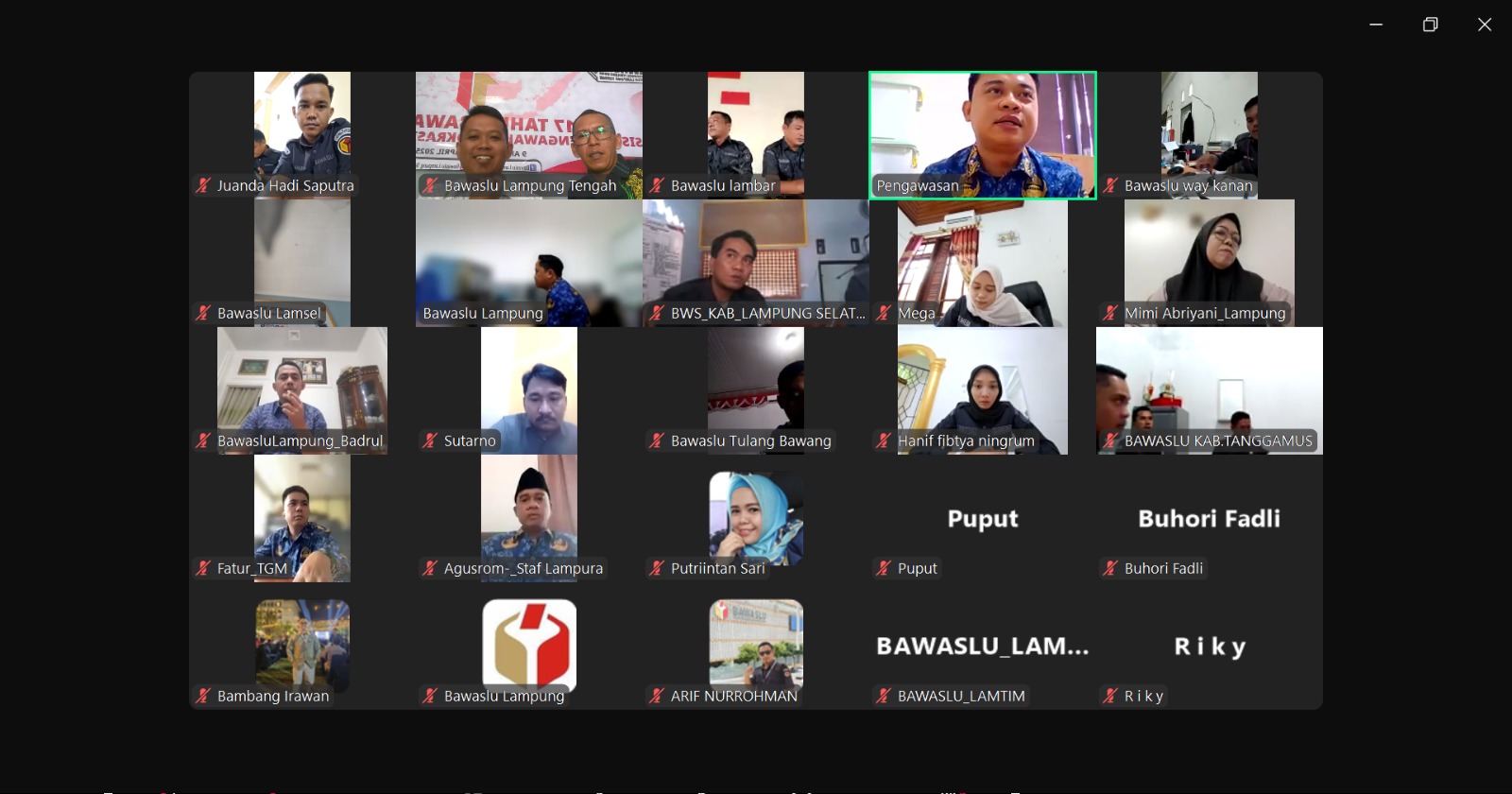 KETUA DAN KOORDINATOR DIVISI BAWASLU LAMPUNG TENGAH IKUTI RAPAT KOORDINASI PENGAWASAN PARTISIPATIF TAHUN 2025