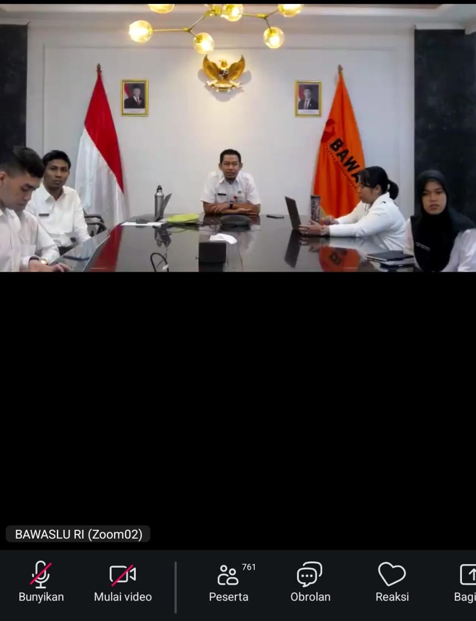 Badan Pengawas Pemilihan Umum (Bawaslu) Kabupaten Lampung Tengah mengikuti kegiatan Rapat Sosialisasi Monitoring dan Evaluasi (Monev) Keterbukaan Informasi Publik Bawaslu Kabupaten/Kota Tahun 2025