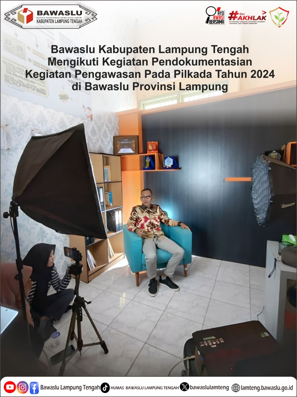 BAWASLU LAMPUNG TENGAH IKUTI KEGIATAN PENDOKUMENTASIAN PENGAWASAN PILKADA TAHUN 2025 DI BAWASLU PROVINSI LAMPUNG