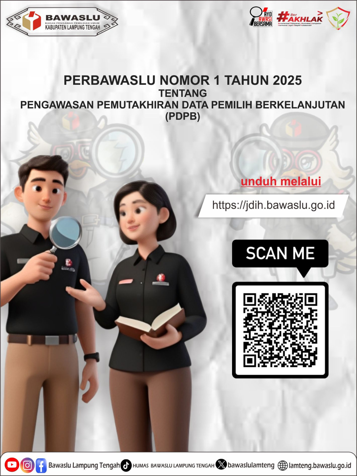 BAWASLU TERBITKAN ATURAN BARU: PERATURAN NOMOR 1 TAHUN 2025 TENTANG PENGAWASAN PEMUTAKHIRAN DATA PEMILIH BERKELANJUTAN