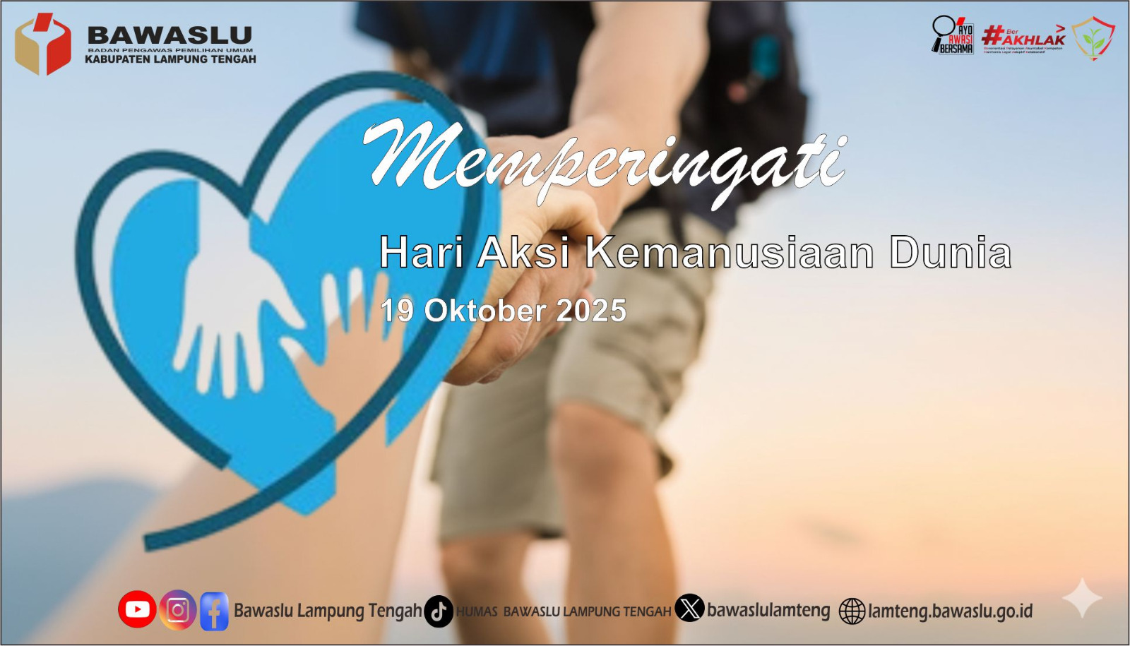 Hari Aksi Kemanusiaan Sedunia diperingati untuk memberikan penghormatan kepada para pejuang kemanusiaan yang telah berjuang di garis depan, membantu mereka yang terdampak bencana, konflik, maupun krisis kemanusiaan di seluruh dunia