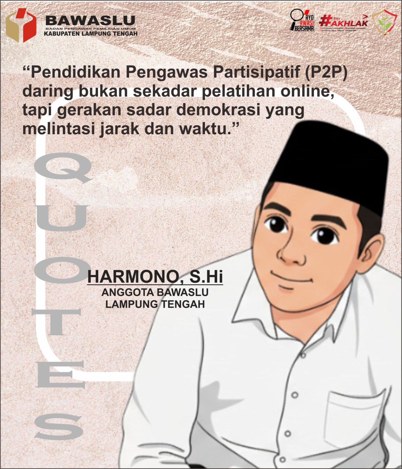 PENDIDIKAN PENGAWAS PARTISIPATIF (P2P) DARING: GERAKAN SADAR DEMOKRASI YANG MELINTASI JARAK DAN WAKTU