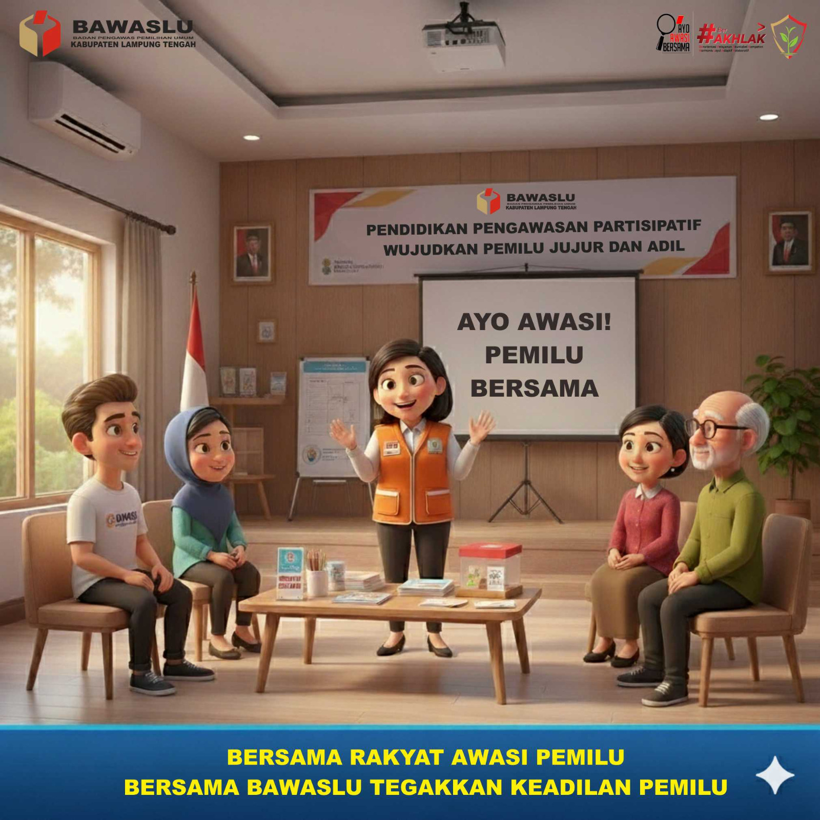 Bawaslu Lampung Tengah Sajikan Video Edukasi: Wujudkan Pemahaman Masyarakat tentang Pendidikan Pengawasan Partisipatif