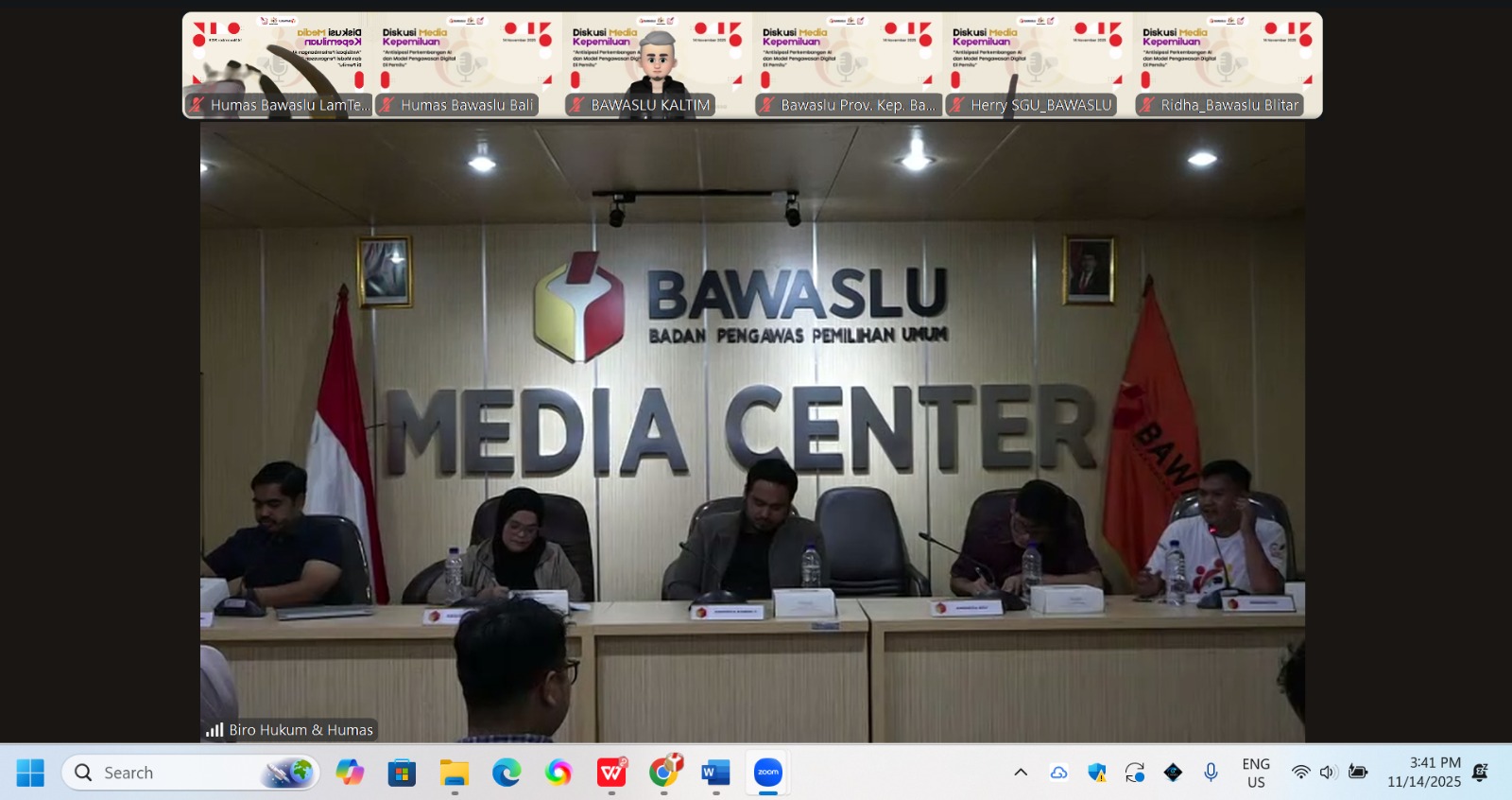 BAWASLU KABUPATEN LAMPUNG TENGAH TURUT BERPARTISIPASI DALAM KEGIATAN DISKUSI MEDIA KEPEMILUAN BERTAJUK “ANTISIPASI PERKEMBANGAN AI DAN MODEL PENGAWASAN DIGITAL DI PEMILU”
