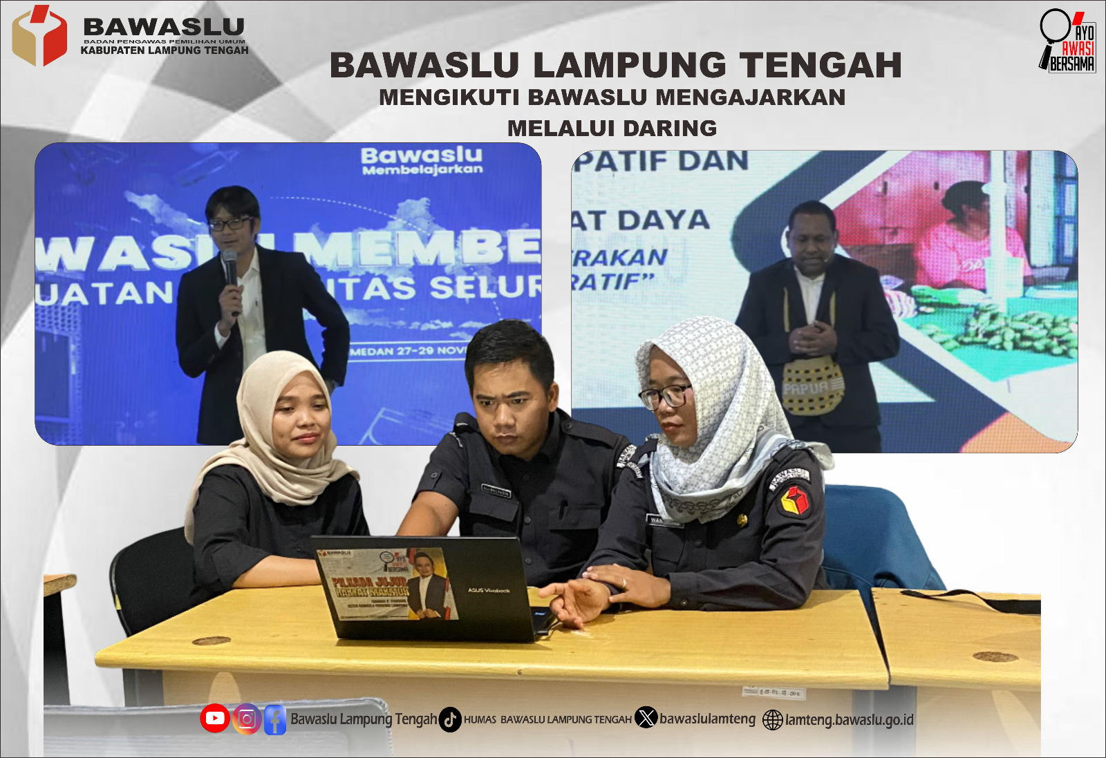 BAWASLU LAMPUNG TENGAH IKUTI PROGRAM “BAWASLU MEMBELAJARKAN” UNTUK PERKUAT KAPASITAS SDM SECARA BERKELANJUTAN