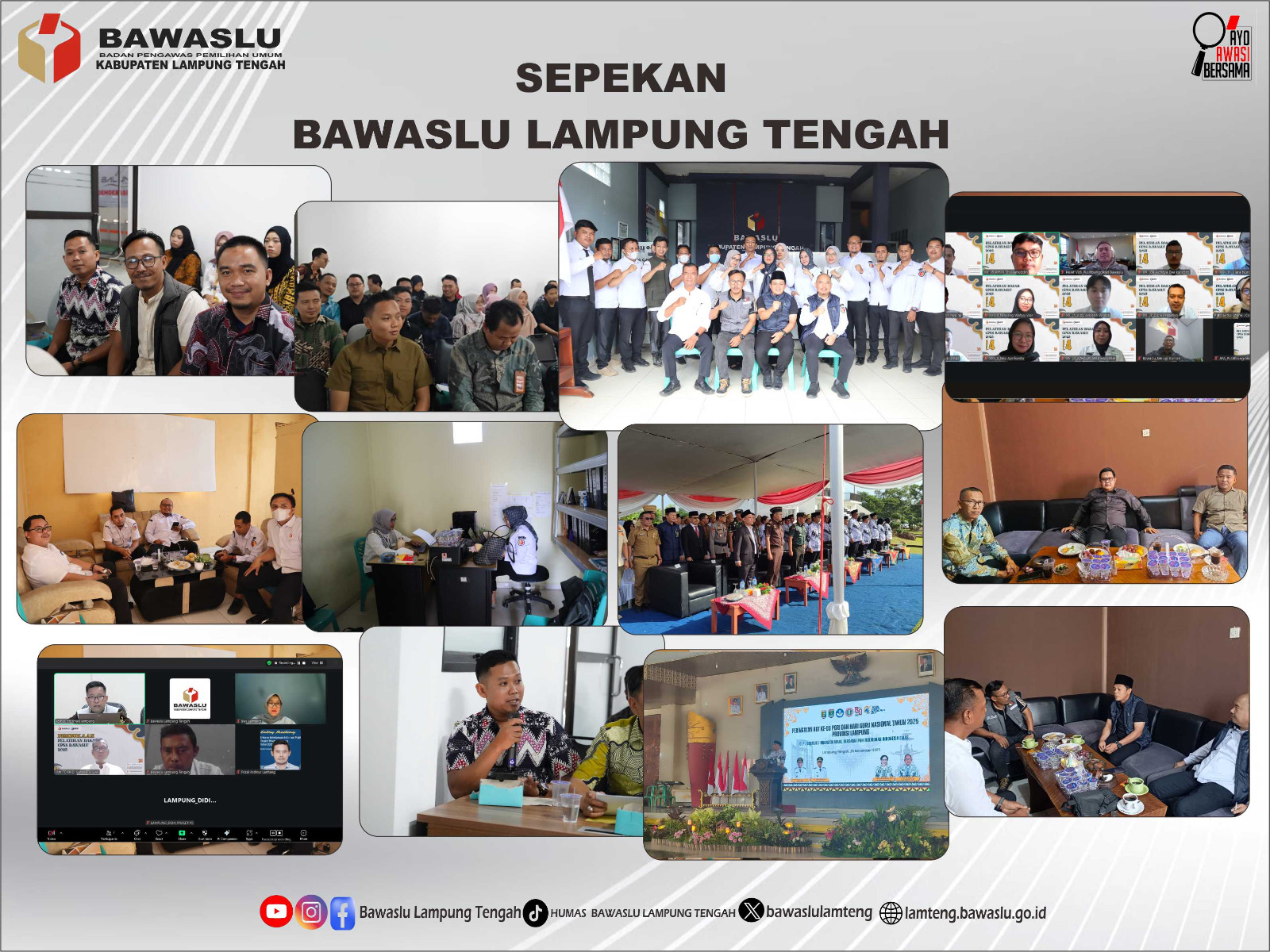 BAWASLU LAMPUNG TENGAH SEPEKAN: PENGUATAN SDM, KELEMBAGAAN, TRANSPARANSI, DAN LAYANAN PUBLIK WARNAI AGENDA 24–30 NOVEMBER 2025