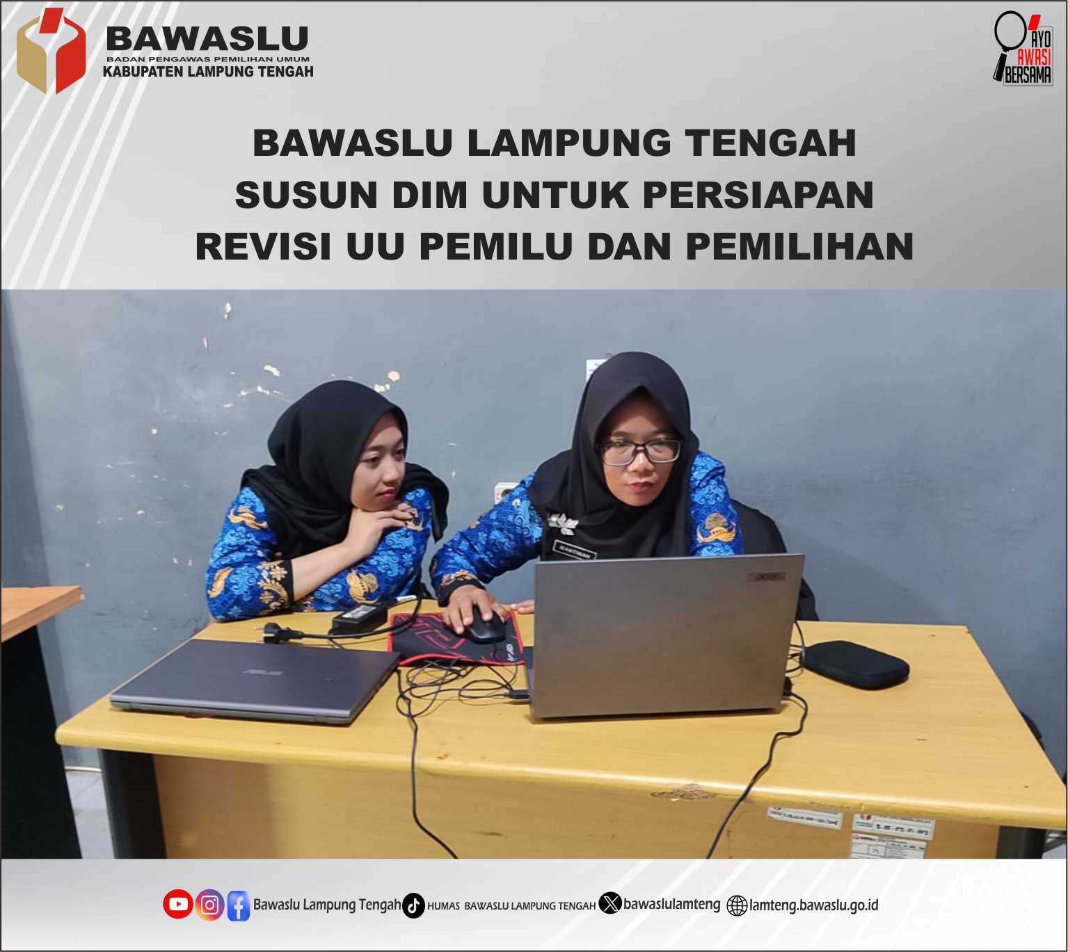Bawaslu Lampung Tengah Susun DIM untuk Perkuat Perspektif Pengawasan dalam Revisi UU Pemilu dan Pemilihan