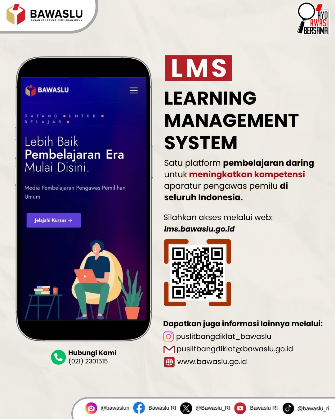 PENGAWASAN KIAN PROFESIONAL, BAWASLU TEKANKAN PENTINGNYA PEMBELAJARAN BERKELANJUTAN MELALUI LMS