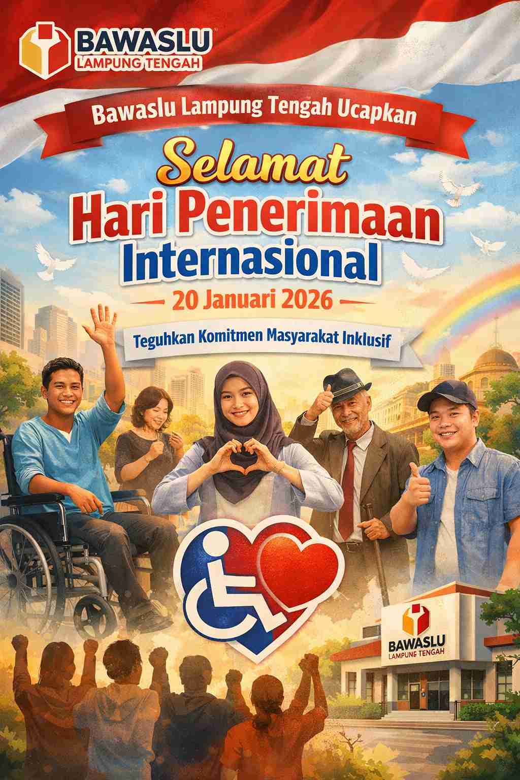 Bawaslu Lampung Tengah Ucapkan Selamat Hari Penerimaan Internasional 2026, Teguhkan Komitmen Masyarakat Inklusif