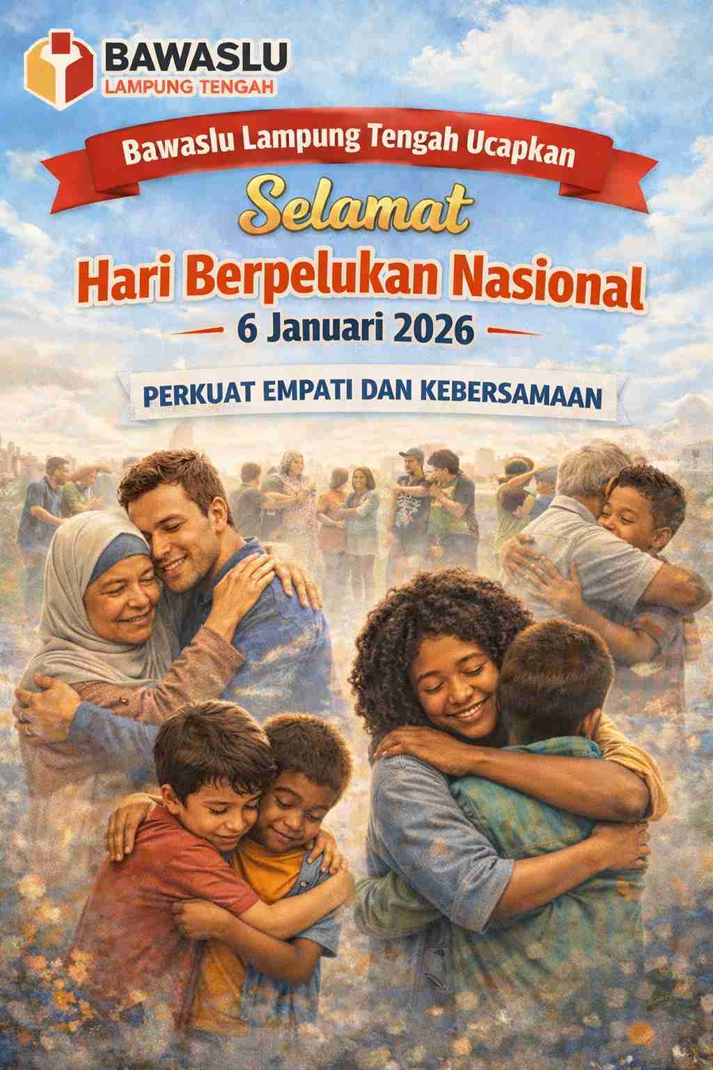 Bawaslu Lampung Tengah Ucapkan Selamat Hari Berpelukan Nasional 6 Januari 2026
