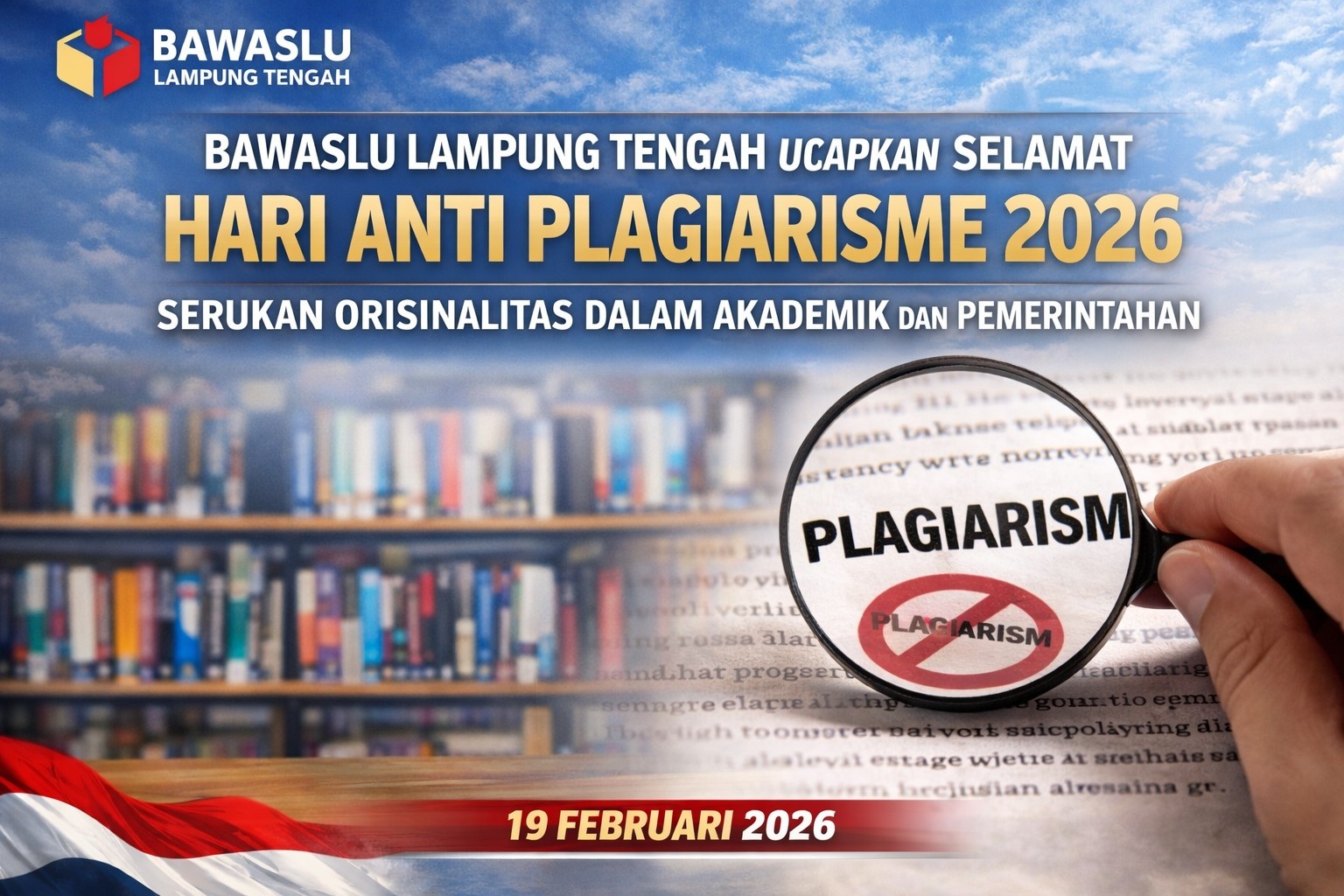 Bawaslu Lampung Tengah: Integritas Fondasi Utama di Hari Anti Plagiarisme 19 Februari 2026