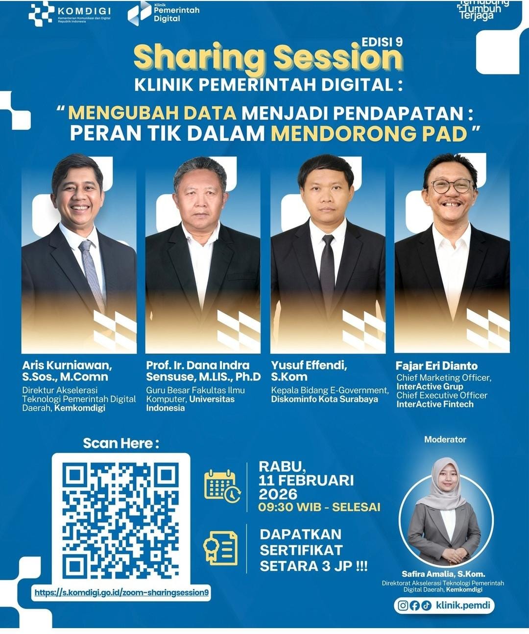 Bawaslu Lampung Tengah Ikuti Sharing Session Klinik Pemerintah Digital Edisi ke-9, Bahas Peran TIK dalam Mendorong PAD