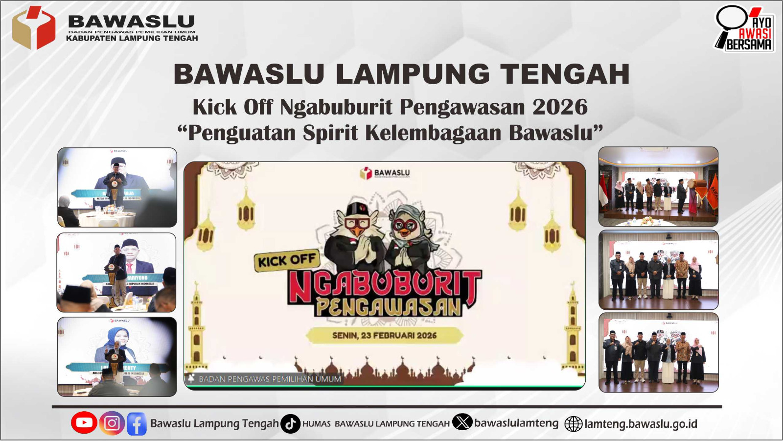 Bawaslu Lampung Tengah Ikuti Kick Off Ngabuburit Pengawasan 2026, Perkuat Spirit Kelembagaan di Masa Non Tahapan