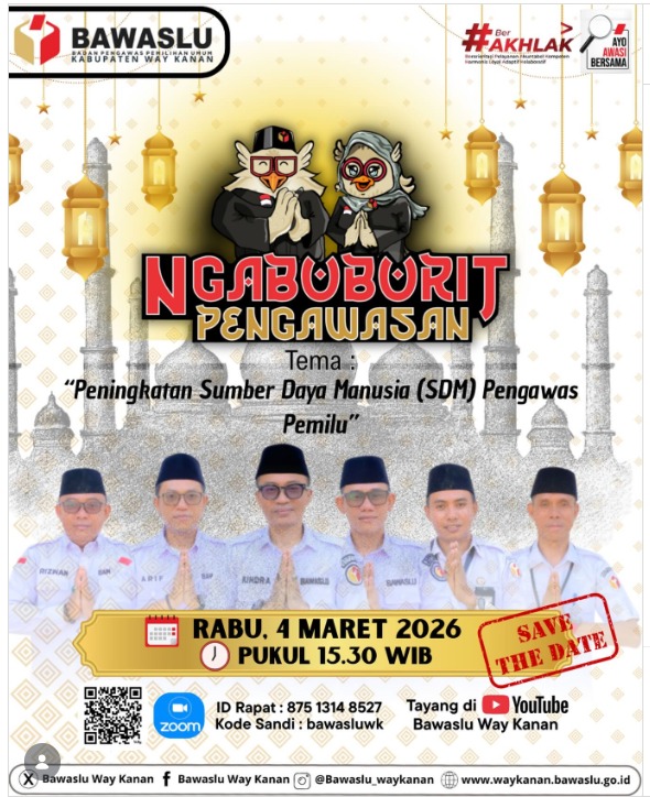 Ngabuburit Pengawasan Bersama Bawaslu Way Kanan, Bawaslu Lampung Tengah Perkuat SDM Pengawas Pemilu
