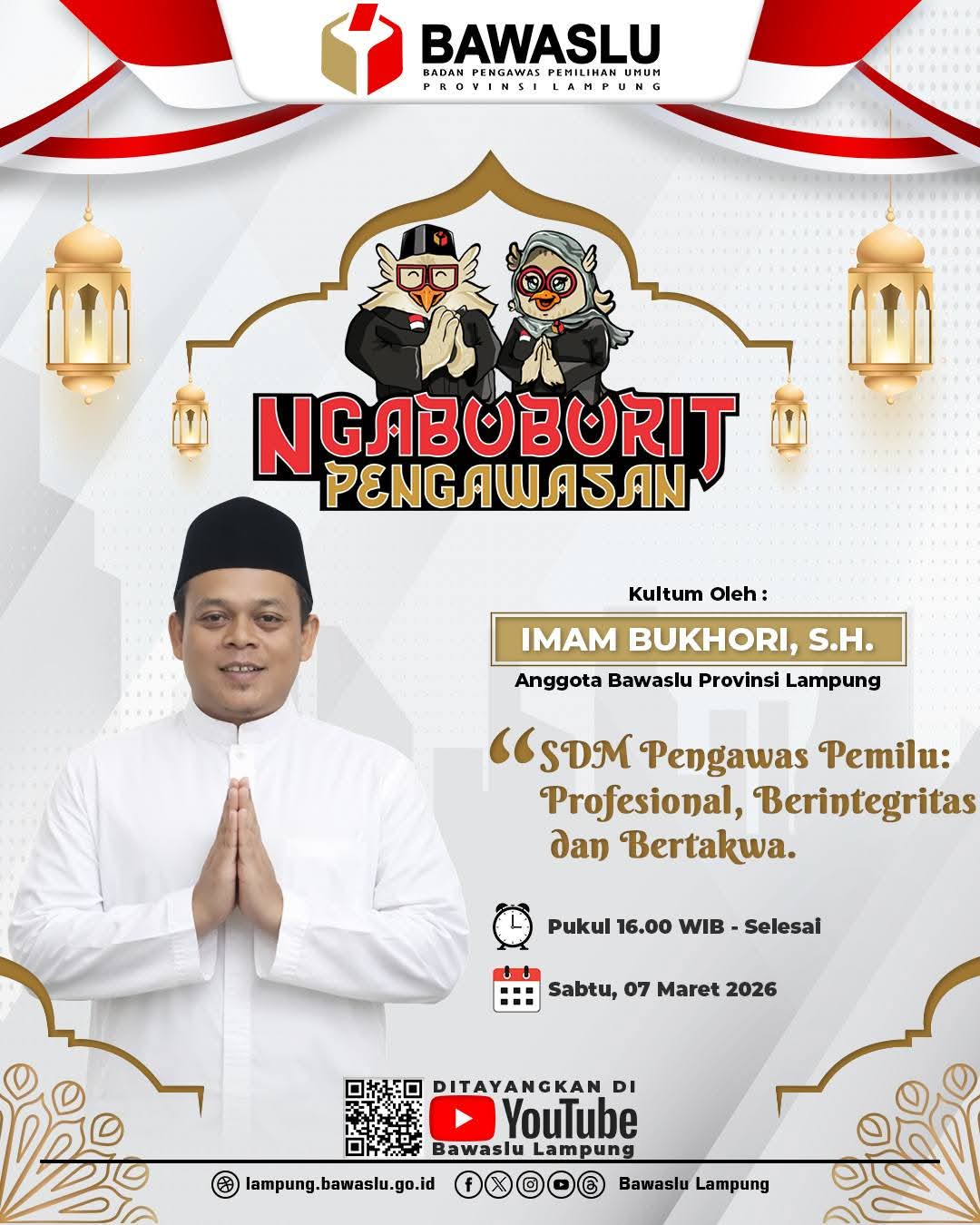 Bawaslu Lampung Tengah Ikuti Ngabuburit Pengawasan 2026, Perkuat Integritas dan Profesionalisme SDM Pengawas Pemilu