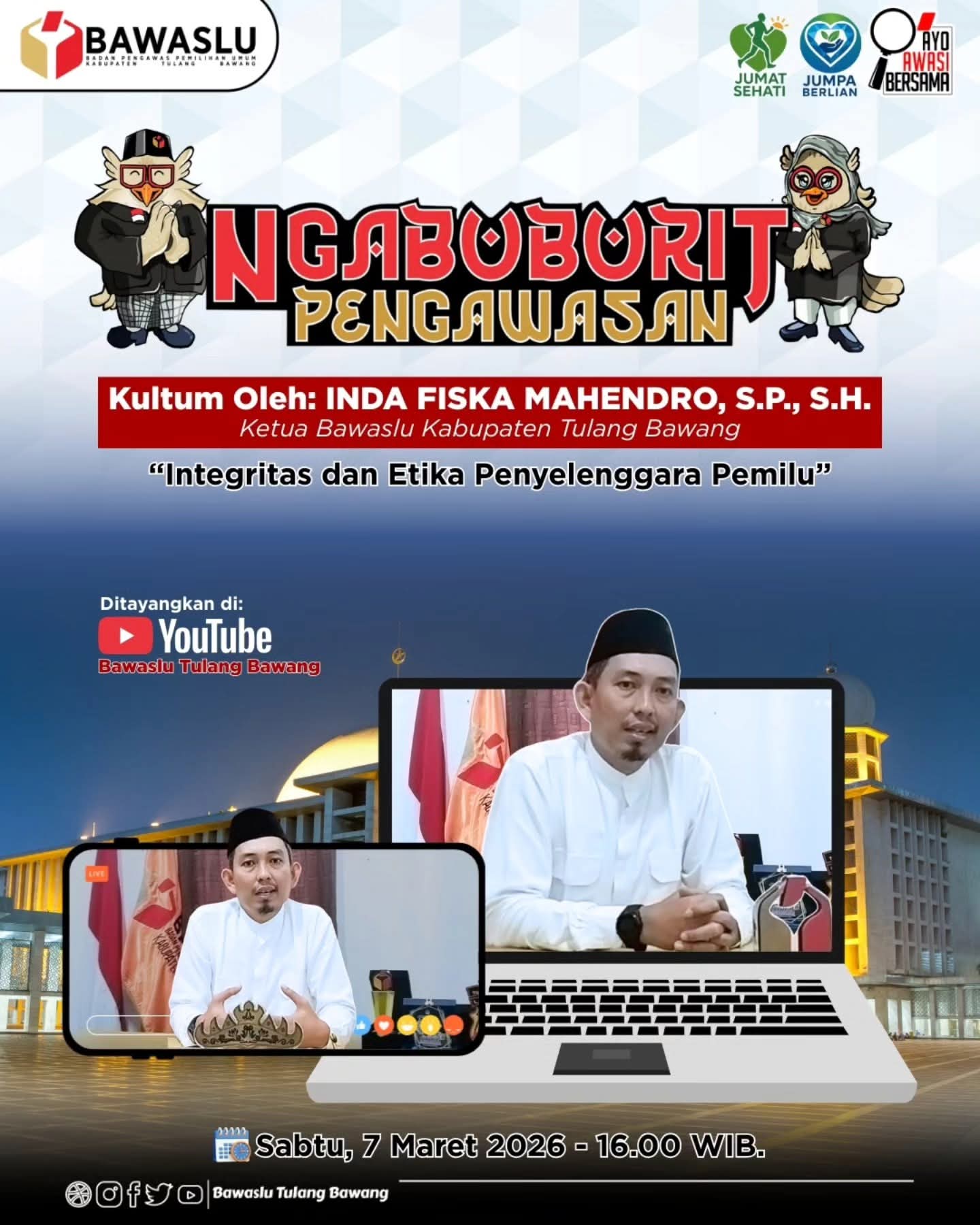 Bawaslu Lampung Tengah Ikuti Ngabuburit Pengawasan 2026, Perkuat Integritas dan Etika Penyelenggara Pemilu