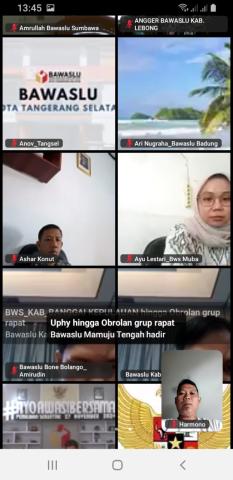 Tingkatkan Efektivitas Pengawasan, Bawaslu Lampung Tengah Ikuti Evaluasi Pengisian Form Pencegahan Online