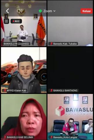 BAWASLU KABUPATEN LAMPUNG TENGAH IKUTI RAPAT SOSIALISASI MONITORING DAN EVALUASI (MONEV) KETERBUKAAN INFORMASI PUBLIK TAHUN 2025