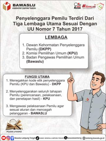 TIGA LEMBAGA PENYELENGGARA PEMILU MENURUT UNDANG-UNDANG NOMOR 7 TAHUN 2017