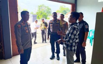 Bawaslu Lampung Tengah bersinergi dengan Polres Lampung Tengah. Senin 12 Februari 2024
