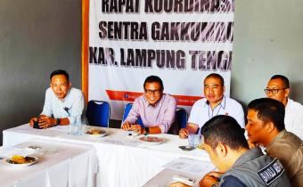 JELANG 14 APRIL 2024, BAWASLU KABUPATEN LAMPUNG TENGAH ADAKAN RAPAT KOORDINASI SENTRA GAKKUMDU PADA PEMILU 2024