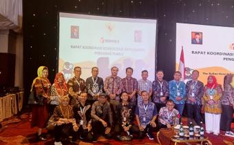 BAWASLU KABUPATEN LAMPUNG TENGAH HADIRI KEGIATAN RAPAT KOORDINASI DATA JAJARAN PENGAWAS PEMILU