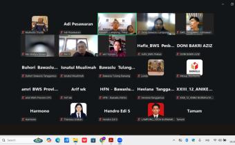 BAWASLU LAMPUNG TENGAH IKUTI RAPAT KOORDINASI PERSIAPAN KEGIATAN P2P DAN EVALUASI PENGAWASAN PDPB