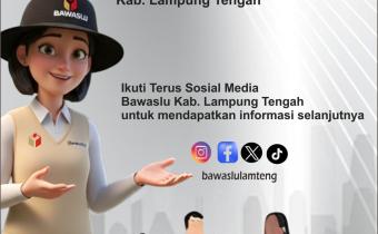 Badan Pengawas Pemilihan Umum (Bawaslu) Kabupaten Lampung Tengah menyampaikan apresiasi dan ucapan terima kasih yang sebesar-besarnya kepada seluruh masyarakat, kader muda, serta para penggiat demokrasi di Kabupaten Lampung Tengah yang telah mendaftarkan diri sebagai peserta Program Pendidikan Pengawasan Partisipatif (P2P) Tahun 2025