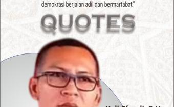 YULI EFENDI: “PEMILU BOLEH BELUM DIMULAI, TAPI TUGAS BAWASLU TAK MENUNGGU PEMILU DIMULAI. BAWASLU HADIR SETIAP WAKTU UNTUK MEMASTIKAN DEMOKRASI BERJALAN ADIL DAN BERMARTABAT.”