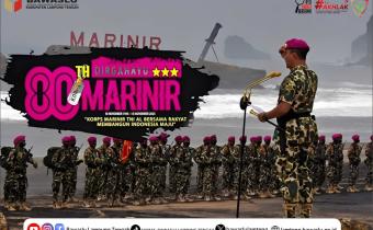 BAWASLU LAMPUNG TENGAH SAMPAIKAN UCAPAN SELAMAT HUT KE-80 KORPS MARINIR TNI AL