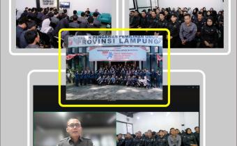 TIGA CPNS BAWASLU LAMPUNG TENGAH IKUTI RAKOR PENGELOLAAN DAN PENGARSIPAN DOKUMEN KEPEGAWAIAN SE-PROVINSI LAMPUNG
