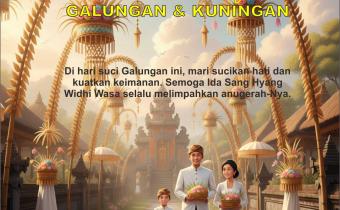 Bawaslu Lampung Tengah Sampaikan Ucapan Selamat Hari Galungan dan Kuningan