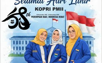 selamat dan apresiasi setinggi-tingginya atas peringatan Hari Lahir (Harlah) KOPRI PMII ke-58