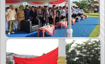 BAWASLU KABUPATEN LAMPUNG TENGAH IKUTI UPACARA HUT KE-80 PGRI DAN HARI GURU NASIONAL 2025 DI LAPANGAN MERDEKA GUNUNG SUGIH