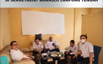 Staf Sekretariat Bawaslu Lampung Tengah Gelar Koordinasi dan Konsultasi Tata Kelola Kearsipan Bersama Bawaslu Provinsi Lampung