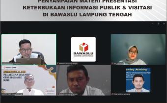 VERIFIKASI SAQ RAMPUNG, KOMISI INFORMASI LAMPUNG LAKUKAN VISITASI KETERBUKAAN INFORMASI PUBLIK DI BAWASLU LAMPUNG TENGAH