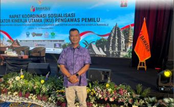 SINKRONKAN KINERJA INDIVIDU DAN ORGANISASI, BAWASLU LAMPUNG TENGAH HADIRI RAKOR IKU PENGAWAS PEMILU