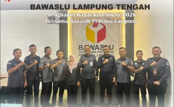 Koordinator Sekretariat Bawaslu Lampung Tengah Hadiri Rapat Koordinasi Awal Tahun 2026 di Bawaslu Provinsi Lampung