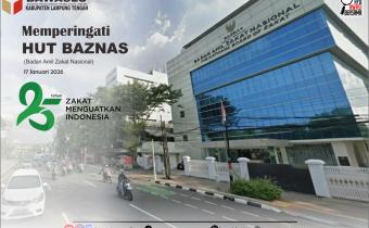 Bawaslu Lampung Tengah Ucapkan Selamat HUT BAZNAS ke-25, Zakat Menguatkan Indonesia