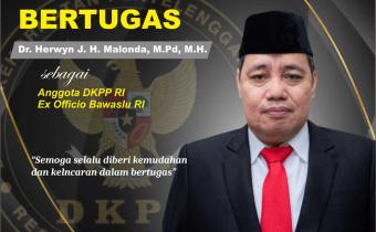 Bawaslu Lampung Tengah Ucapkan Selamat Bertugas kepada Dr. Herwyn J.H. Malonda sebagai Anggota DKPP RI