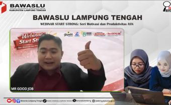 Bawaslu Lampung Tengah Ikuti Webinar START STRONG, Tingkatkan Motivasi dan Produktivitas ASN di Awal Tahun 2026