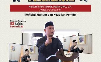 Bawaslu Lampung Tengah Ikuti Ngabuburit Pengawasan 2026 Edisi ke-9, Totok Hariyono Ajak Refleksi Hukum dan Keadilan Pemilu