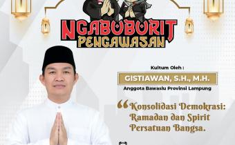 BAWASLU LAMPUNG TENGAH IKUTI NGABUBURIT PENGAWASAN 2026, GISTIAWAN TEKANKAN KONSOLIDASI DEMOKRASI DAN SPIRIT PERSATUAN BANGSA