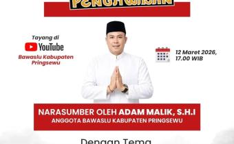 PERKUAT LITERASI HUKUM PEMILU, BAWASLU LAMPUNG TENGAH HADIRI NGABUBURIT PENGAWASAN BAWASLU PRINGSEWU