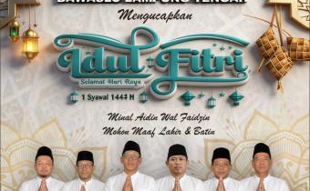 Bawaslu Lampung Tengah Ucapkan Selamat Hari Raya Idul Fitri 1447 H, Momentum Perkuat Integritas dan Kebersamaan